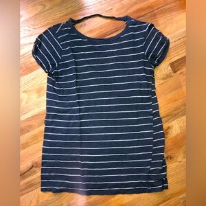 Billabong bathing suit coverup- size M. Gently worn. Navy blue w/ white stripes